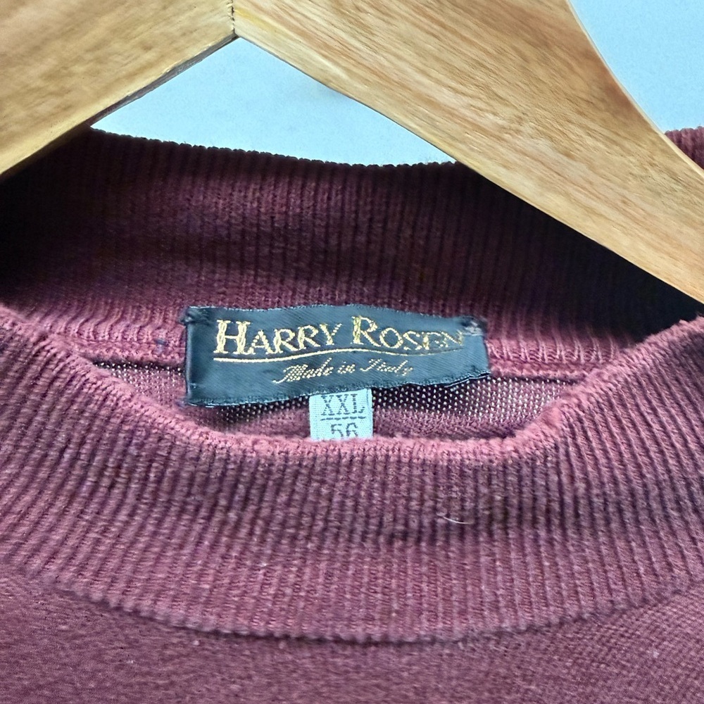 Men's Burgundy Mockneck Sweater - Picture 2 of 4
